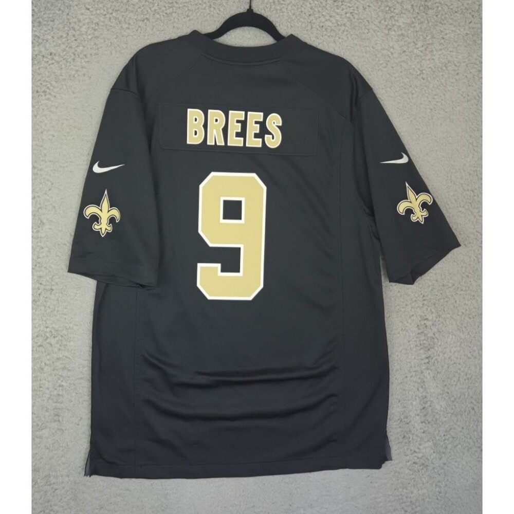 Nike Jersey Drew Brees #9 New Orleans Saints Mens Large 46 Black NFL NWOT